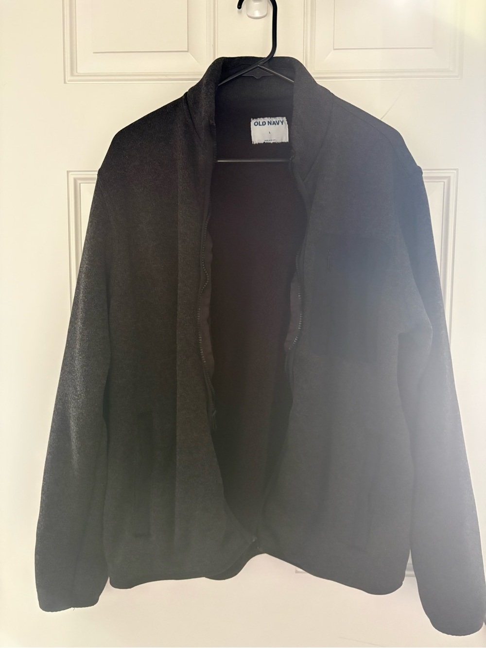 Old Navy Dark Gray Sherpa-Lined zip-up Jacket
